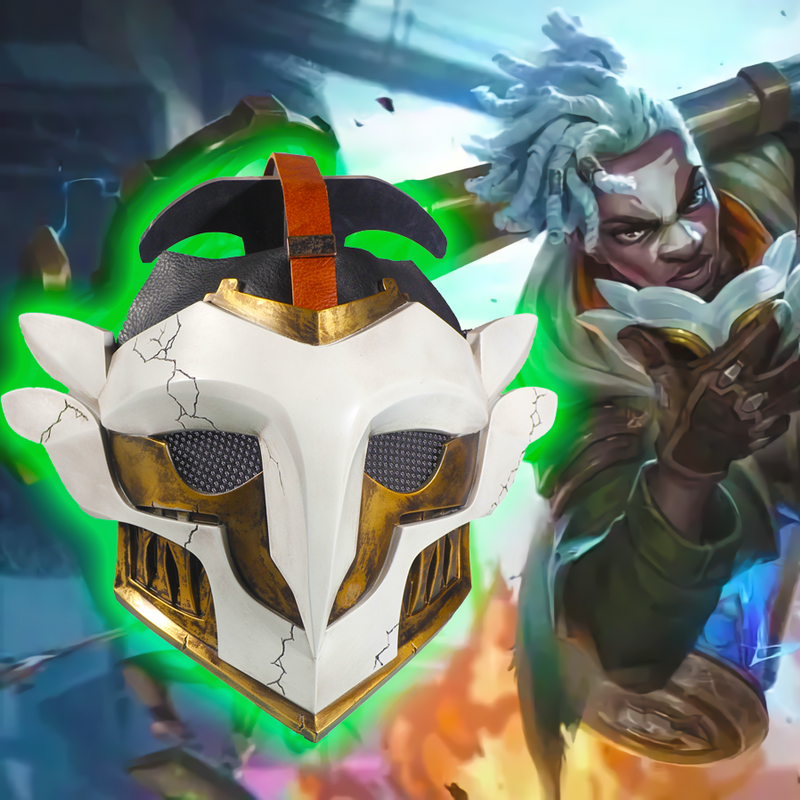 A quick look of Ekko Fireflights Mask from Arcane，League of Legends