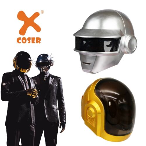 Xcoser Daft Punk Thomas Bangalter Guy-Manuel Full Head Helmet Band Cosplay Silver & Golden Replica Props