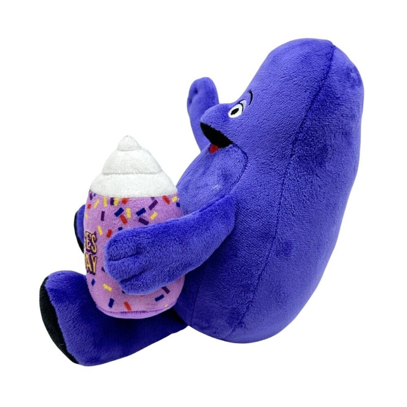 Xcoser Grimace Purple Plush Cartoon Stuffed Eggplant Cup Dolls Toys Kids Birthday Gifts