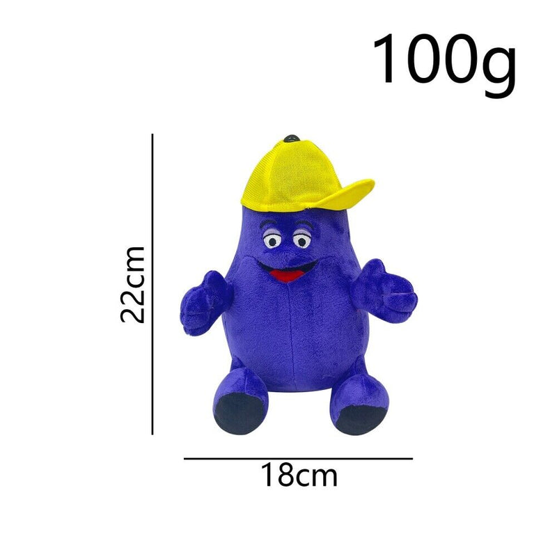 Xcoser Grimace Purple Plush Cartoon Stuffed Eggplant Cup Dolls Toys Kids Birthday Gifts