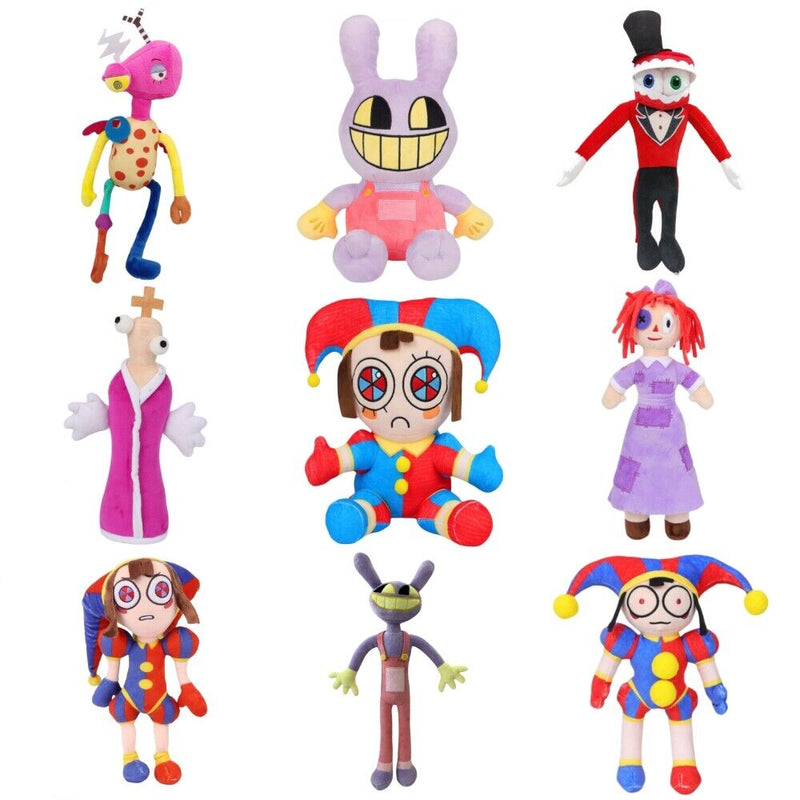 Xcoser Cartoon The Amazing Digital Circus Pomni Jax Ragatha Caine Zooble Stuffed Plush Toy Kid Gift