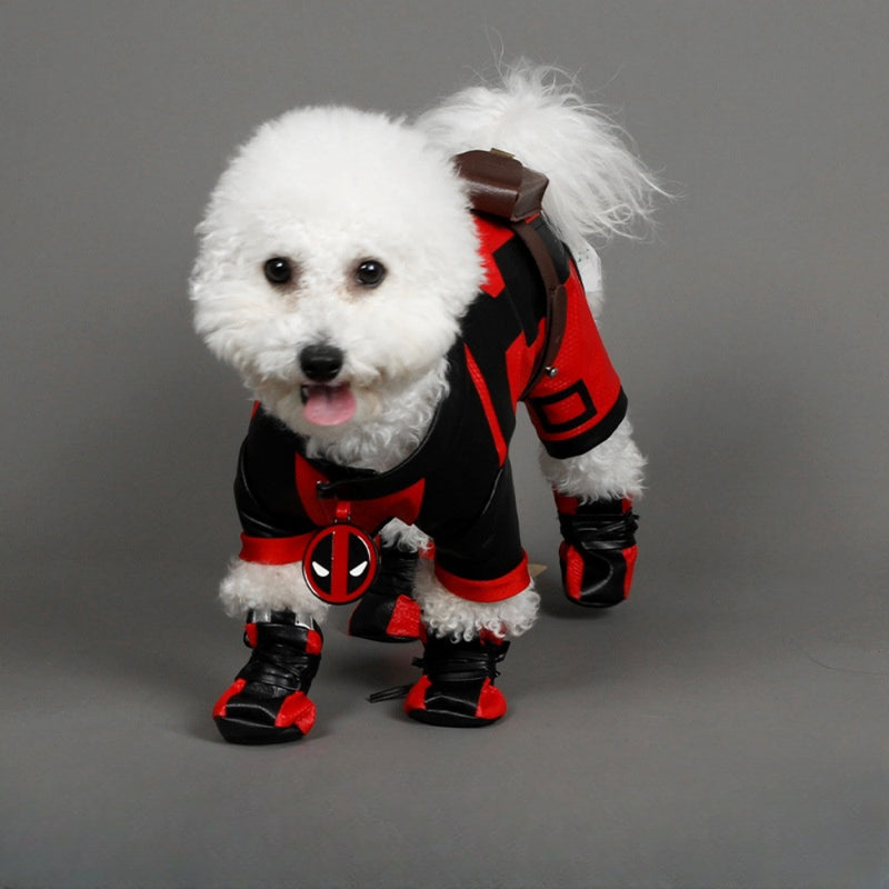 Xcoser Deadpool 3 Wolverine Dogpool Cosplay Costume Outfit Pet Clothing Dog Cat Costume