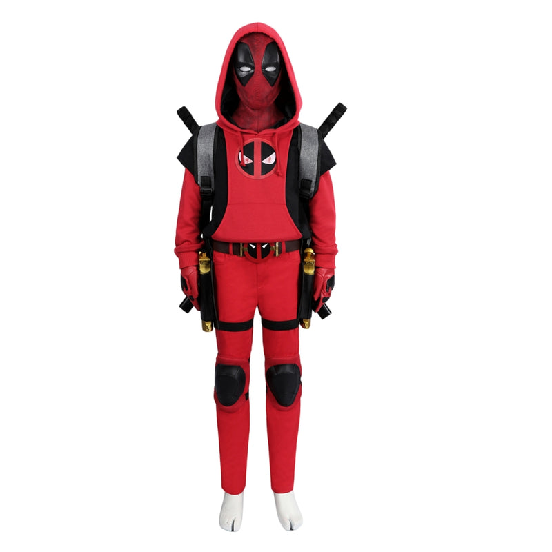 【New Arrival】Xcoser Kids Deadpool 3 Kidpool Cosplay Costume Mask Bag Belt Gloves Full Set