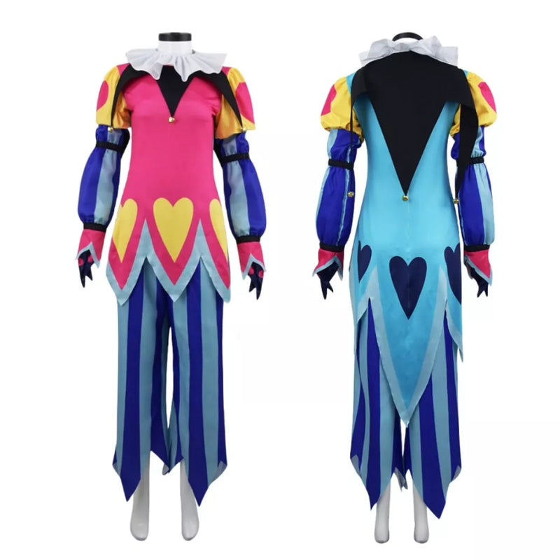 【New Arrival】Xcoser Hazbin Hotel Helluva Boss Fizzarolli Clown Cosplay Costume Outfits Halloween Carnival Suits