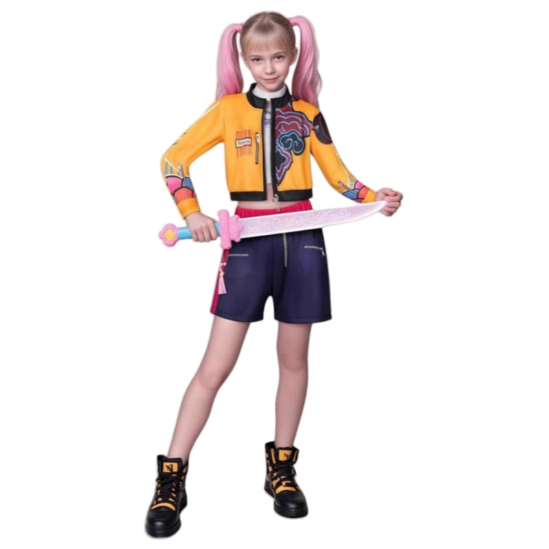 K-Pop Demon Hunters Rumi Mira Zoey CostumeKids Halloween Dress