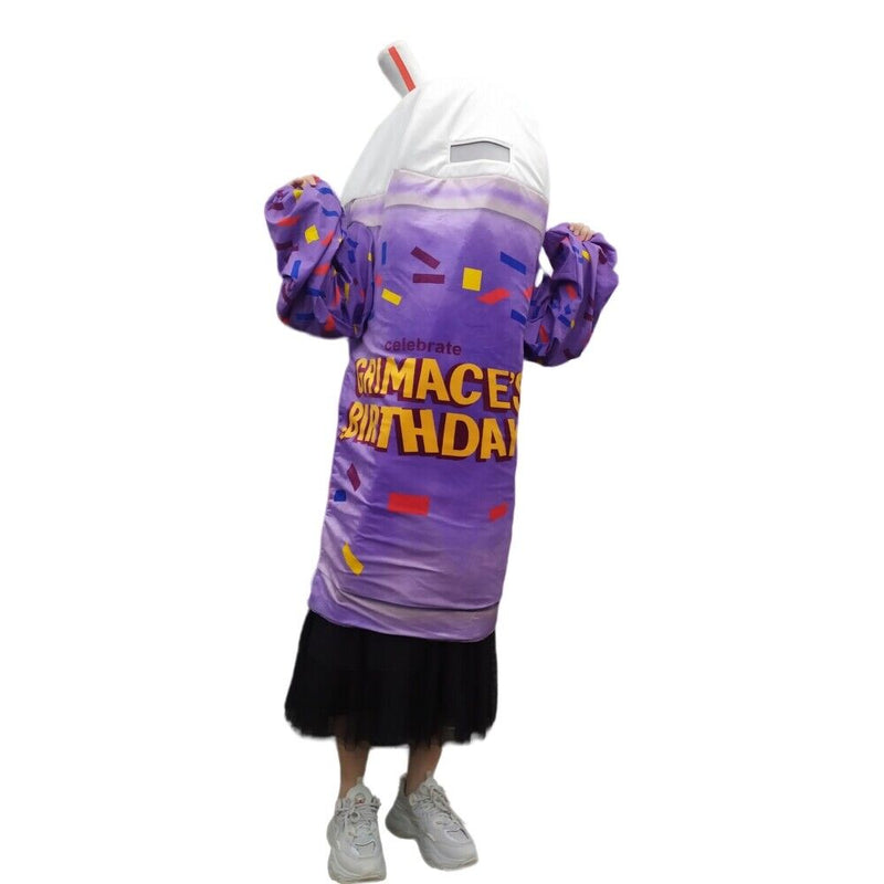 Xcoser Kids/Adults Grimace Birthday Purple Shake Milkshake Cosplay Costume Halloween