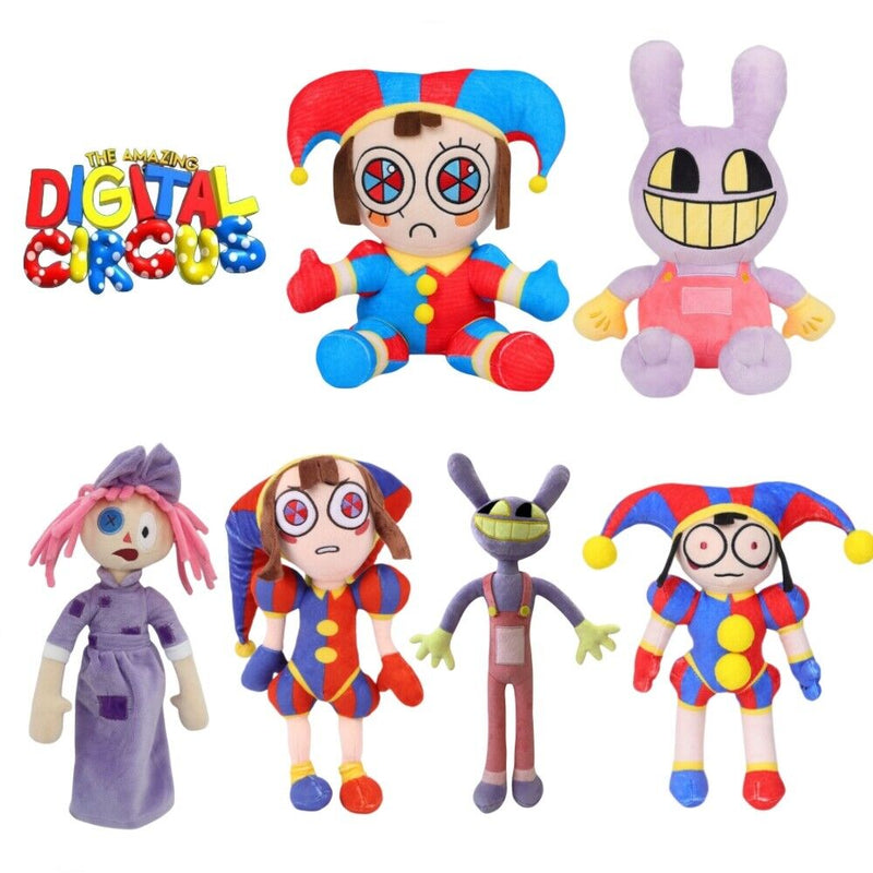 Xcoser Cartoon The Amazing Digital Circus Pomni Jax Ragatha Caine Zooble Stuffed Plush Toy Kid Gift