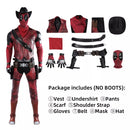 【New Arrival】Xcoser Deadpool 3 Wade Wilson Cowboy Deadpool Cosplay Costume Jumpsuit Full Set