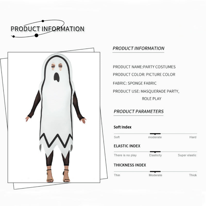 2025 Adults Kids Halloween Costume Ghost Fancy Party Dress