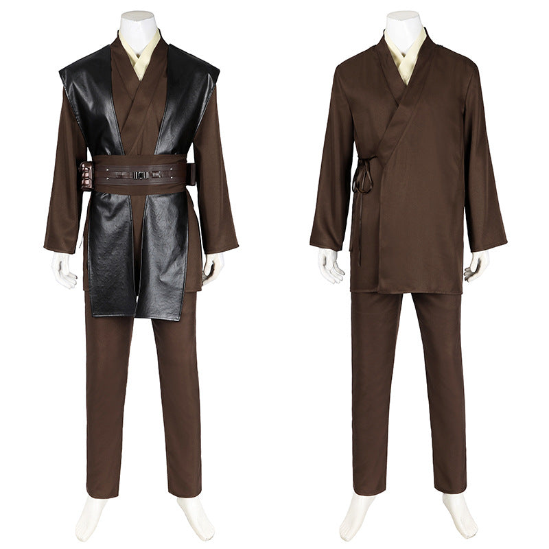 Star Wars Anakin Skywalker Jedi  PU leather Costume for Men