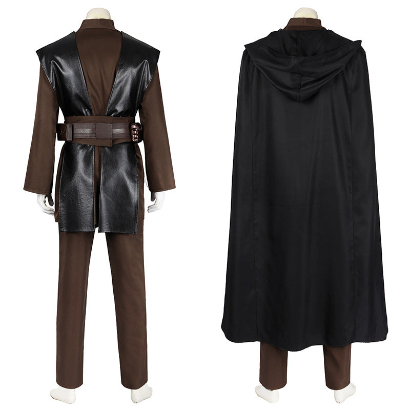 Star Wars Anakin Skywalker Jedi  PU leather Costume for Men