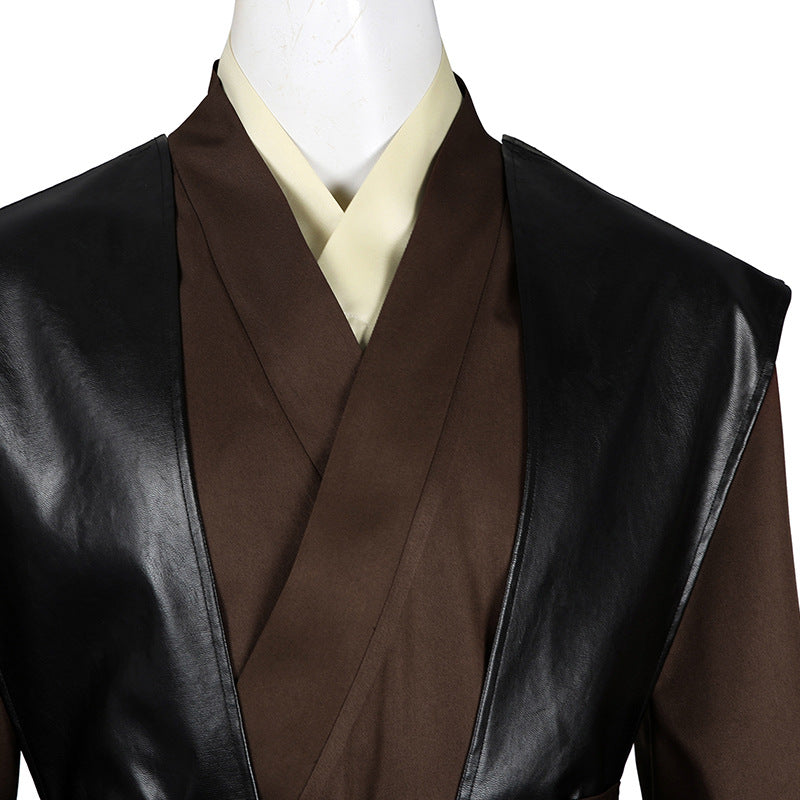 Star Wars Anakin Skywalker Jedi  PU leather Costume for Men