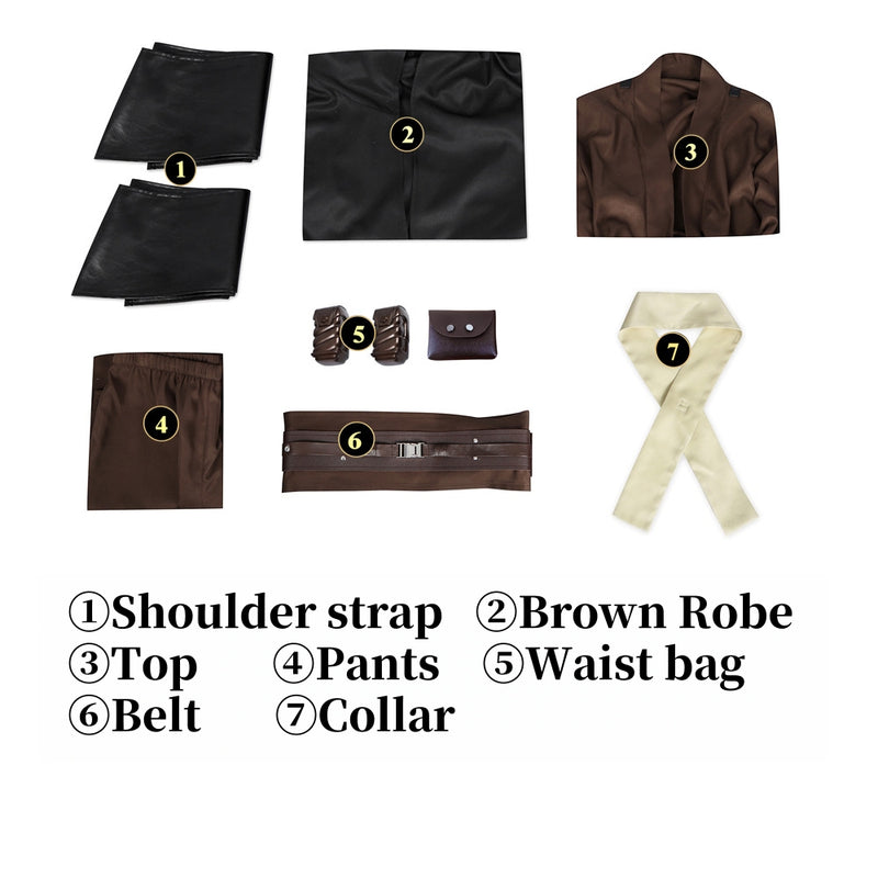 Star Wars Anakin Skywalker Jedi  PU leather Costume for Men