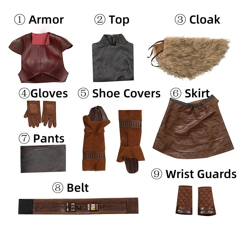 The Mandalorian S3 Armorer Costume With Helmet Outfit Party