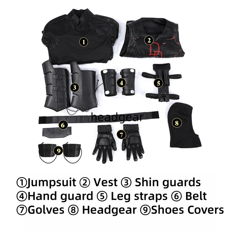 Daredevil: Born Again Season2 Matt Murdock Jumpsuit Mask Full Set