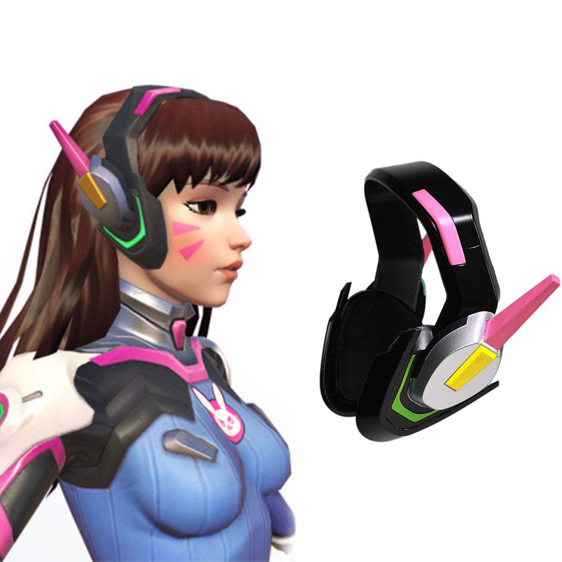 Xcoser Costume Overwatch D.Va MEKA Cosplay Headset - Official Licensed - Hana Song Cosplay Accessories Pink COSPLAY PROPS ONLY