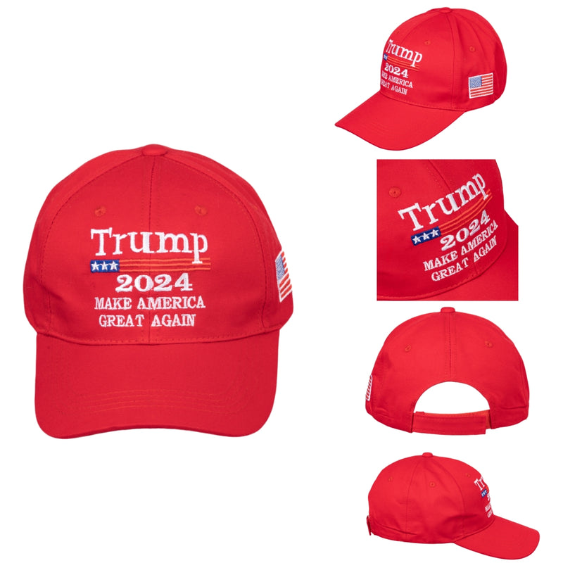 Xcoser 2024 MAGA Hat Trump Make America Great Again Hat, Slogan with USA Flag Cap Adjustable MAGA Hats for Men wonen Baseball Cap